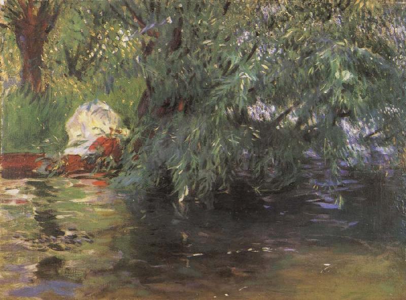 John Singer Sargent A Backwater Calcot Mill Near Reading Sweden oil painting art